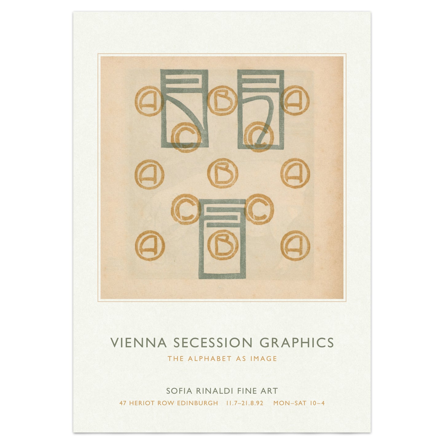 Archival-style poster of Art Nouveau magazine typography