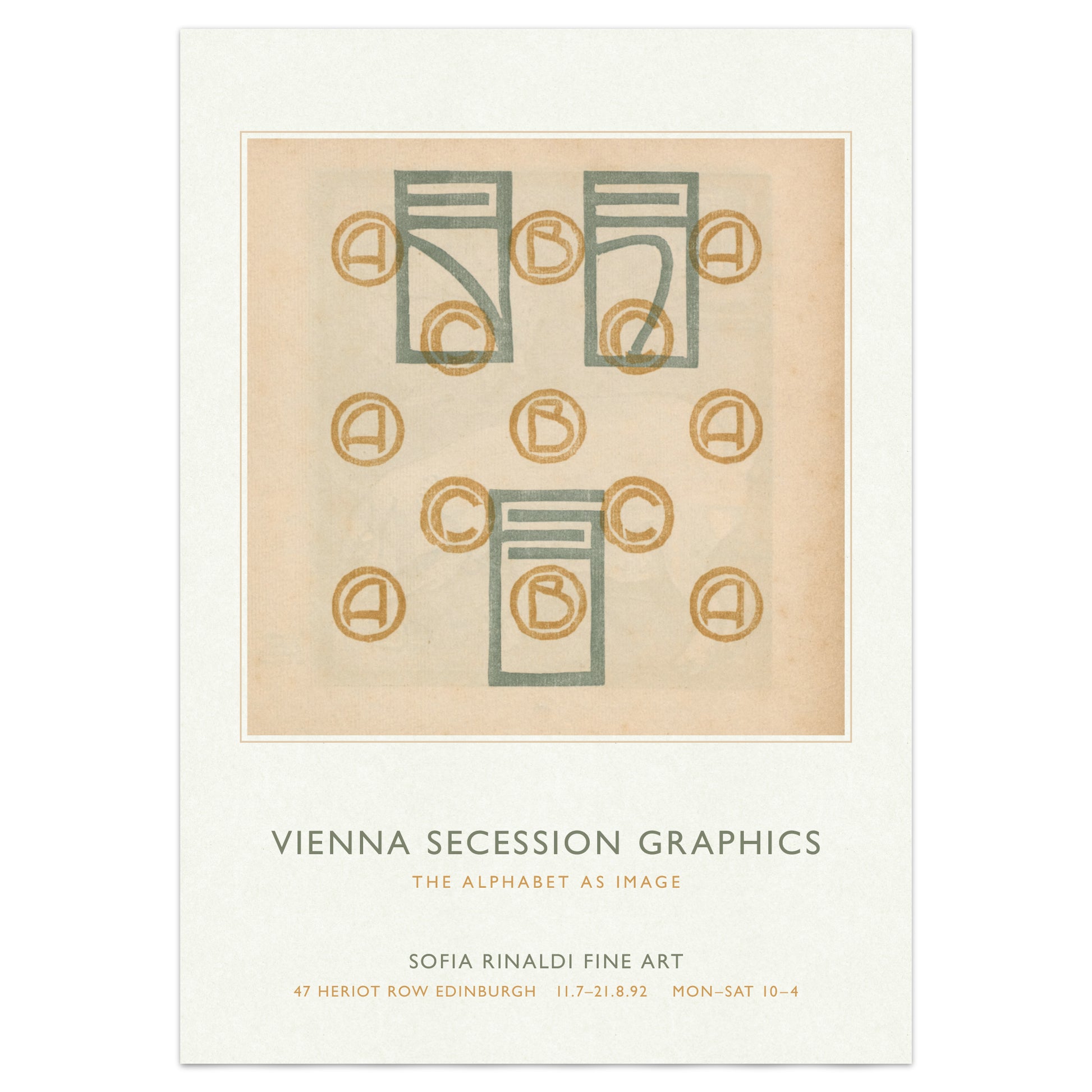 Archival-style poster of Art Nouveau magazine typography