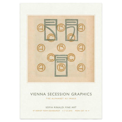 Archival-style poster of Art Nouveau magazine typography