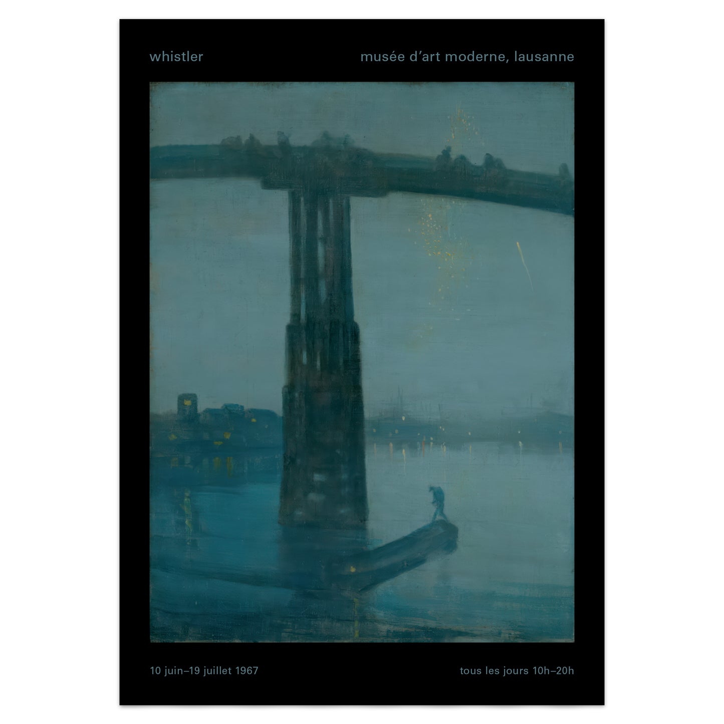 James McNeill Whistler 'Nocturne: Blue and Gold' Old Battersea Bridge Exhibition Poster