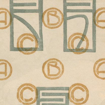 Early twentieth-century Secessionist alphabet print reproduction