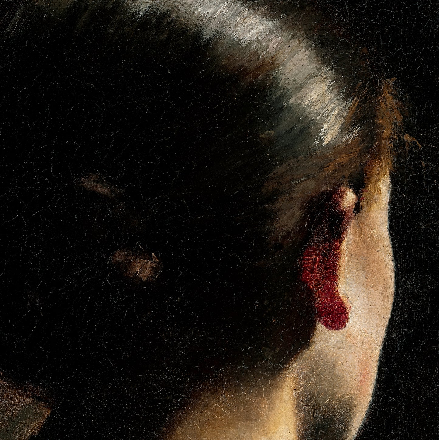 Vilhelm Hammershøi 'Portrait of the Artist's Sister Anna Hammershøi from Behind' 1884 Exhibition Poster
