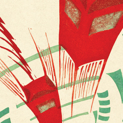 Cyril Power 'Lifts' 1930 Linocut Exhibition Poster