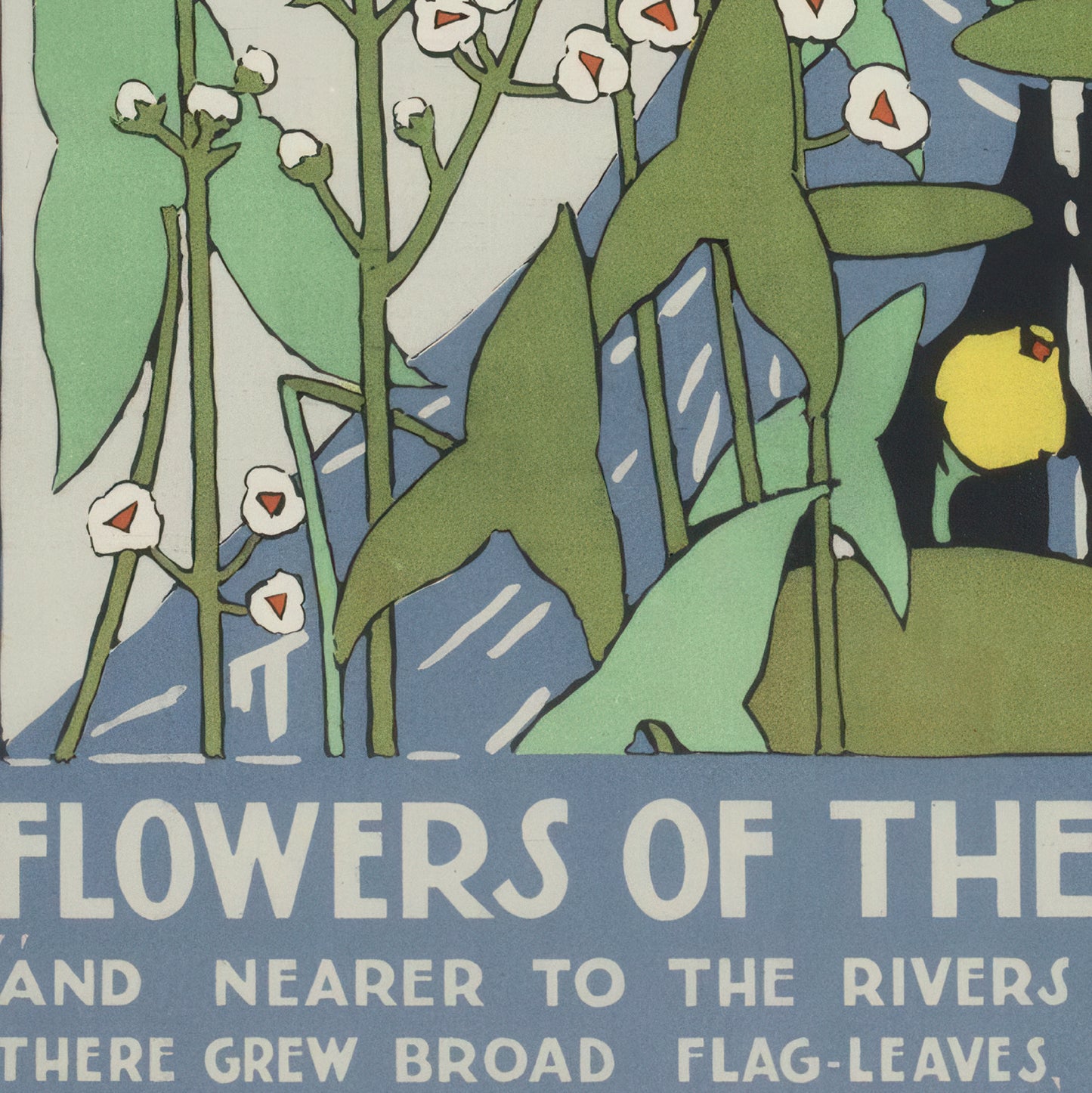 Edward McKnight Kauffer 'Flowers of the Riverside' 1920 Transport Poster