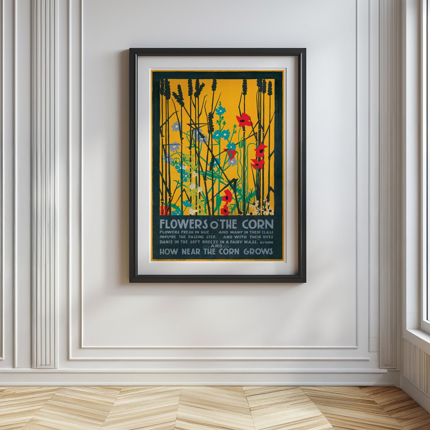 Edward McKnight Kauffer 'Flowers o' the Corn' 1920 Transport Poster