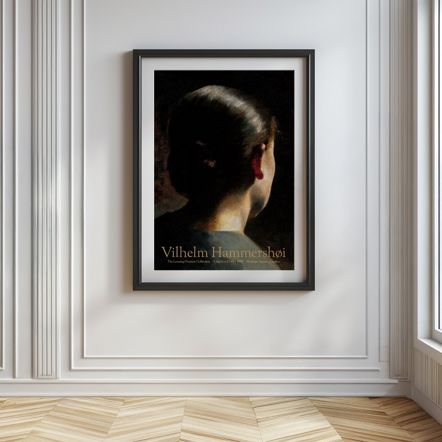 Vilhelm Hammershøi 'Portrait of the Artist's Sister Anna Hammershøi from Behind' 1884 Exhibition Poster