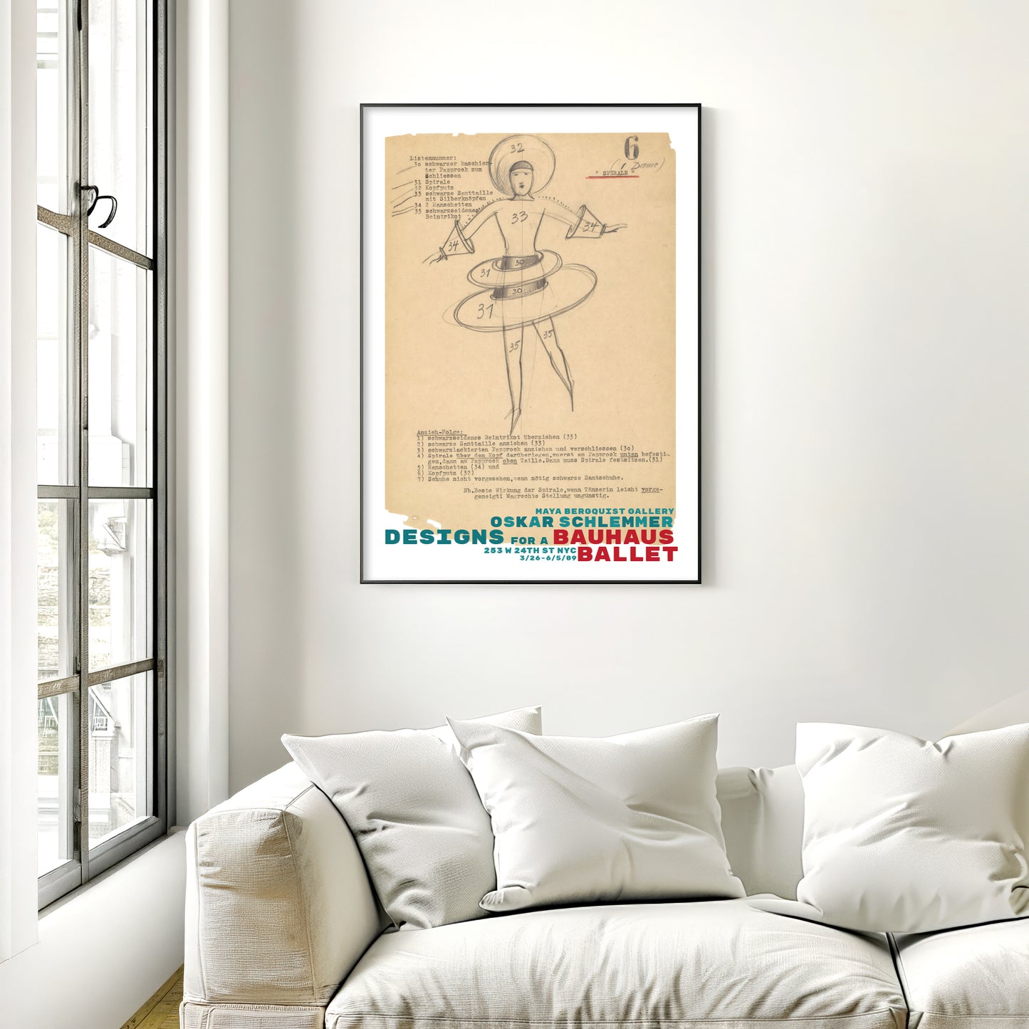 Oskar Schlemmer Bauhaus Ballet Exhibition Poster