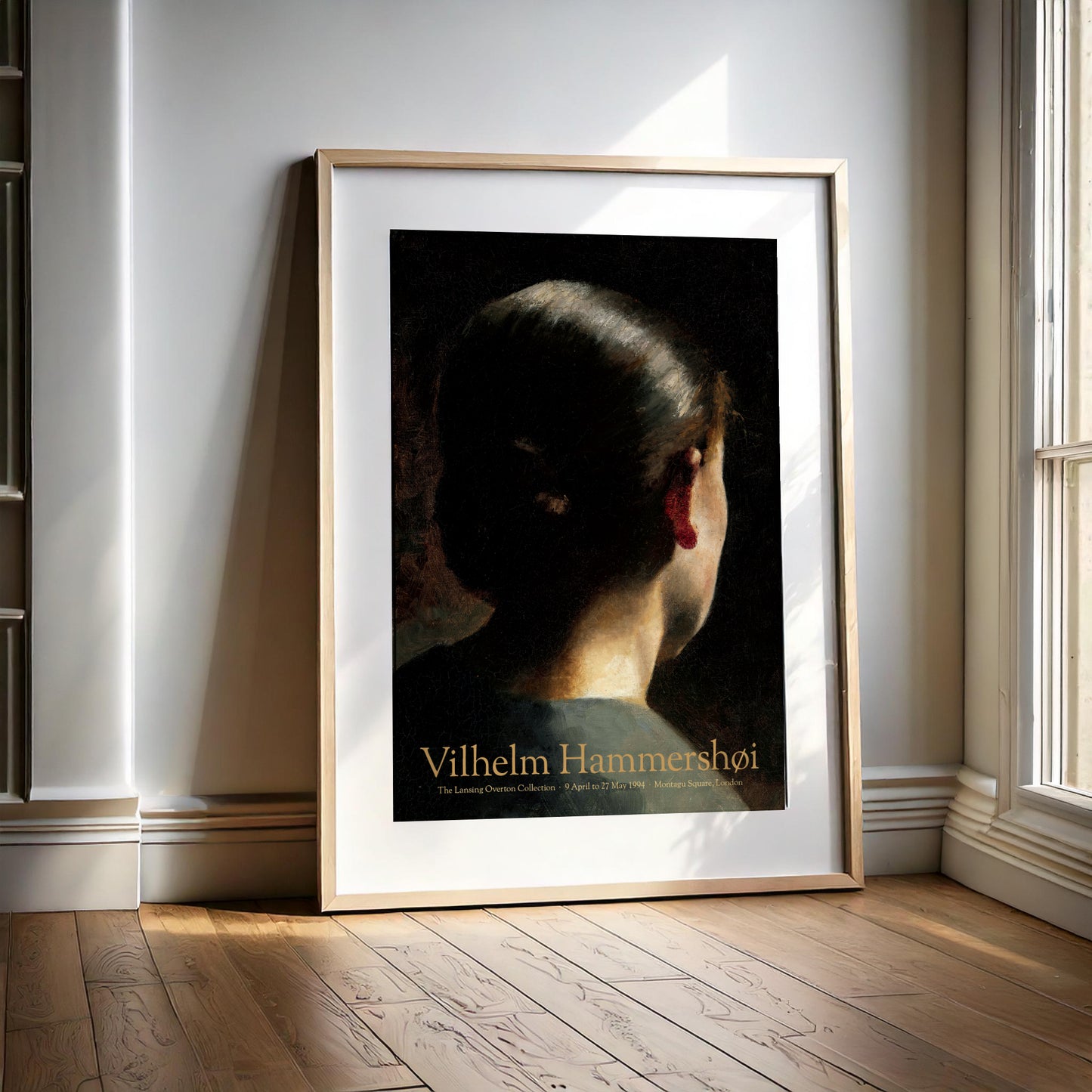 Vilhelm Hammershøi 'Portrait of the Artist's Sister Anna Hammershøi from Behind' 1884 Exhibition Poster