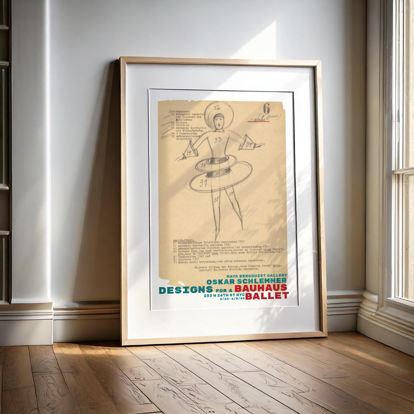 Oskar Schlemmer Bauhaus Ballet Exhibition Poster