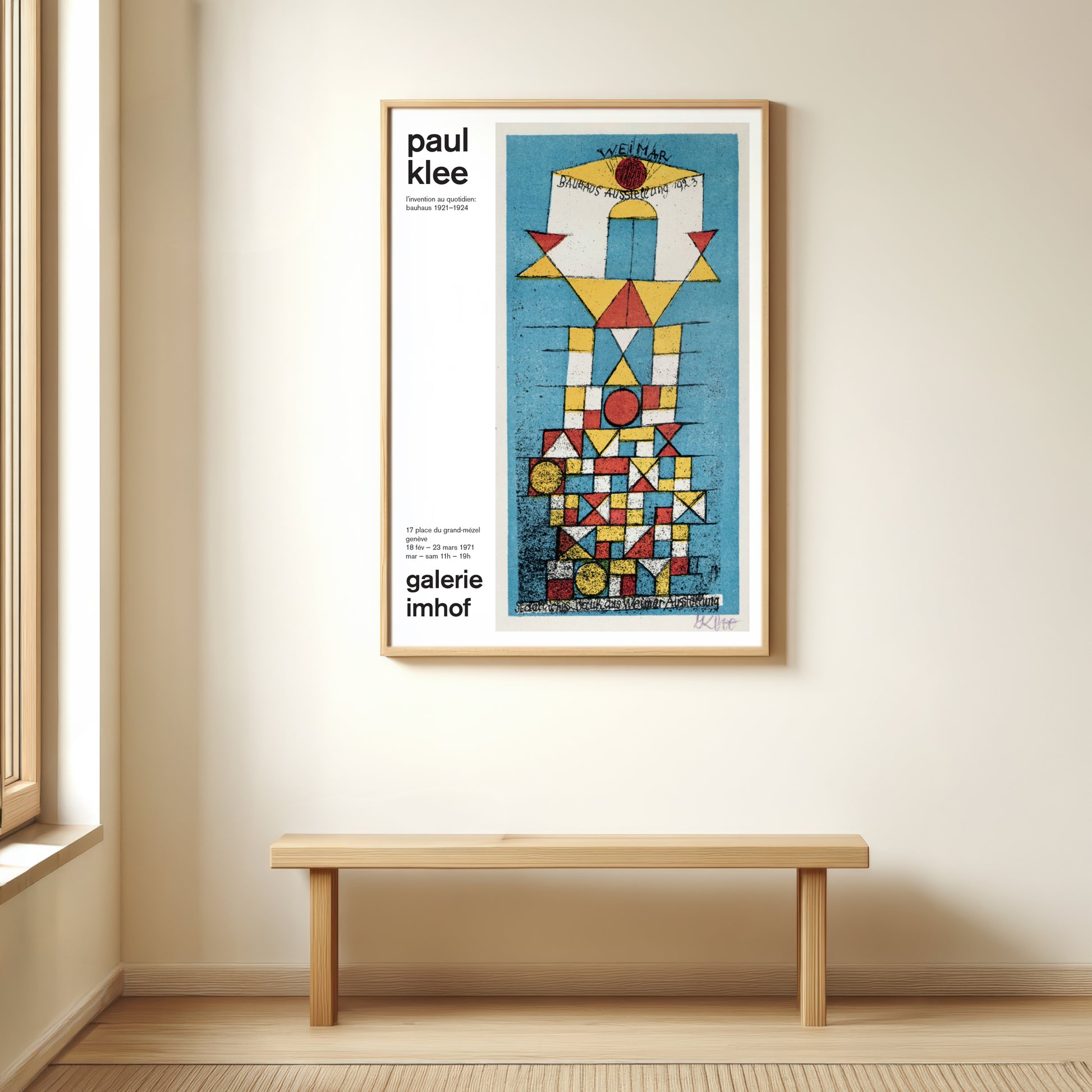 Paul Klee 'l'invention au quotidien: bauhaus 1921–1924' Exhibition Poster