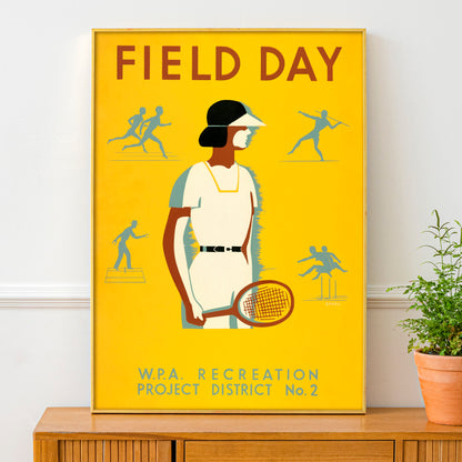 Field Day - Vintage 1930s WPA Sports Poster