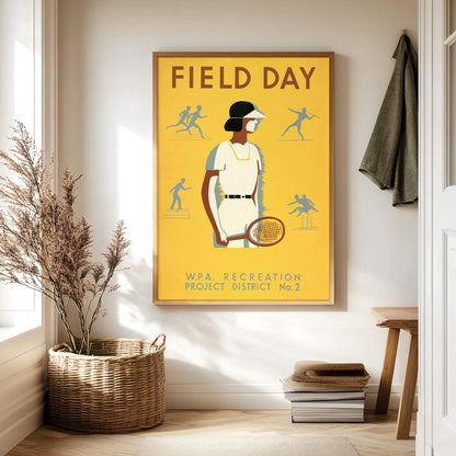 Field Day - Vintage 1930s WPA Sports Poster