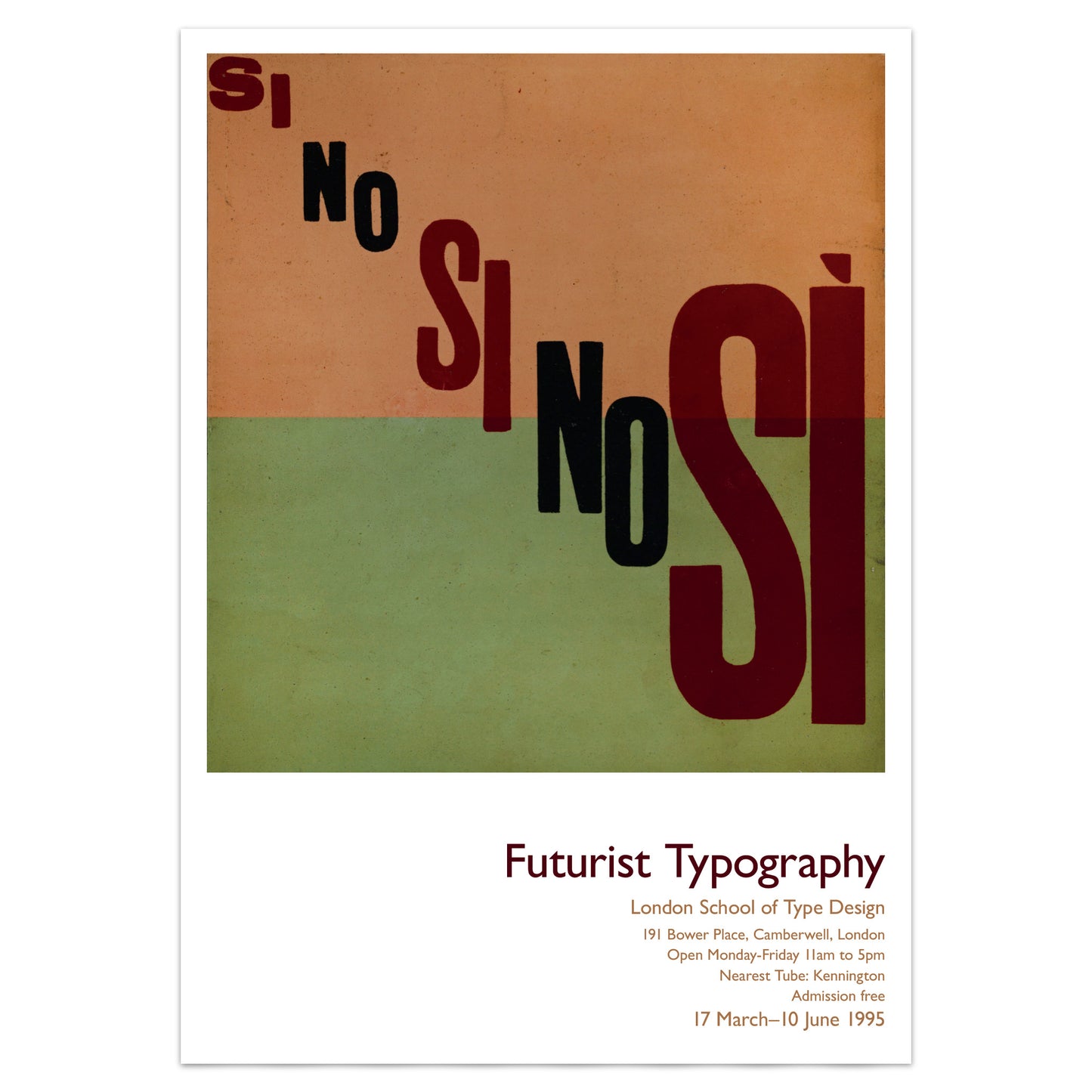 Filippo Marinetti Futurist Typography Exhibition Poster