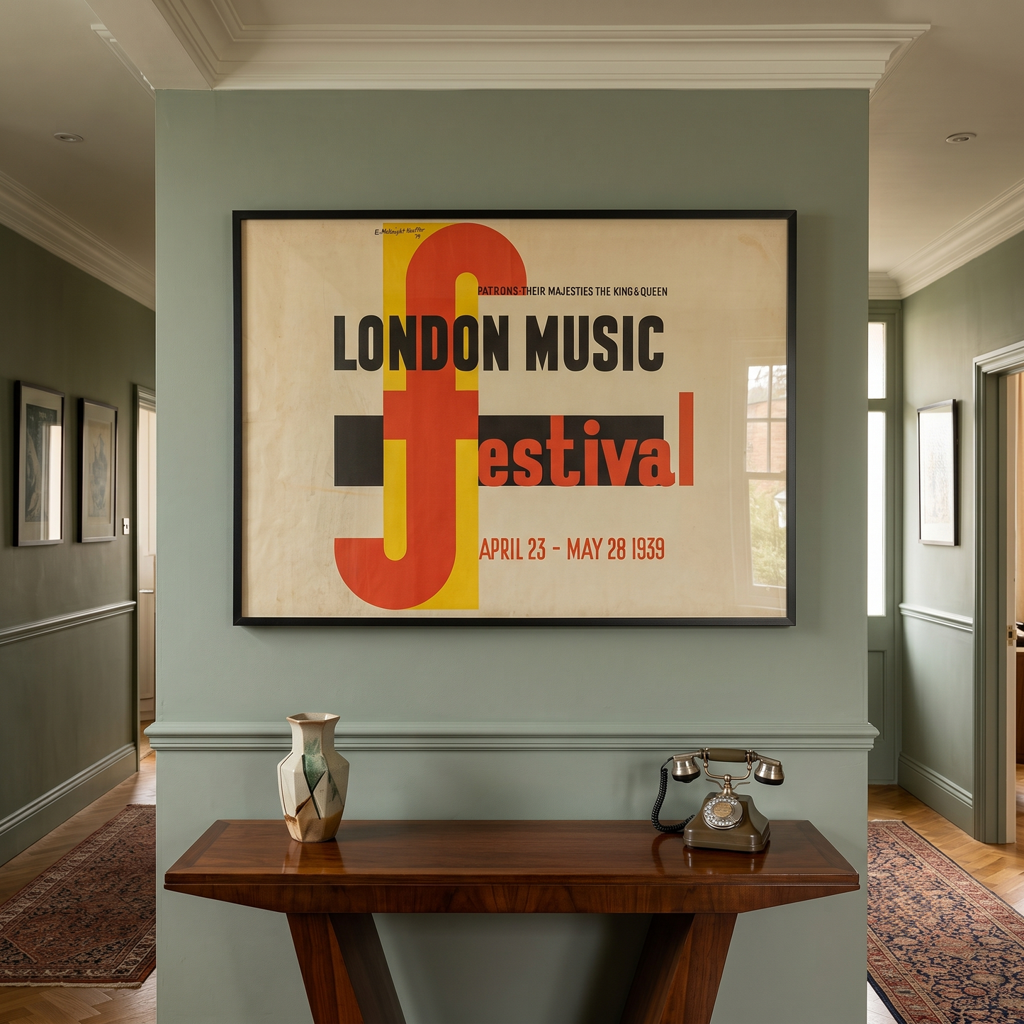 E. McKnight Kauffer London Music Festival Poster from 1939