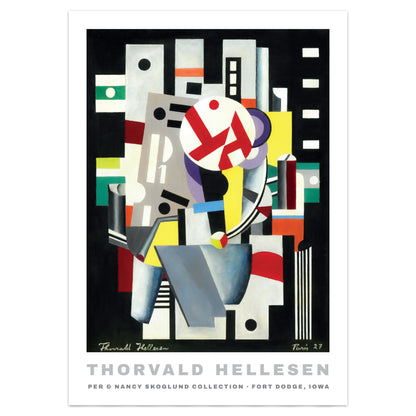 Thorvald Hellesen Poster – Untitled 1927, Cubist Abstract Art Print
