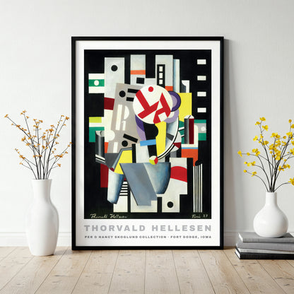 Thorvald Hellesen Poster – Untitled 1927, Cubist Abstract Art Print