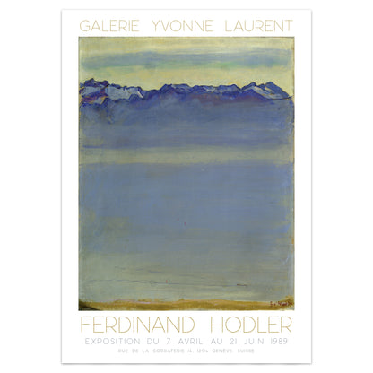 Ferdinand Hodler Exhibition Poster - 'Lake Geneva, Savoy Alps' 1907