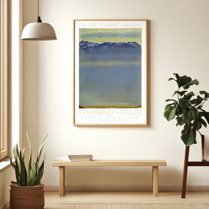 Ferdinand Hodler Exhibition Poster - 'Lake Geneva, Savoy Alps' 1907