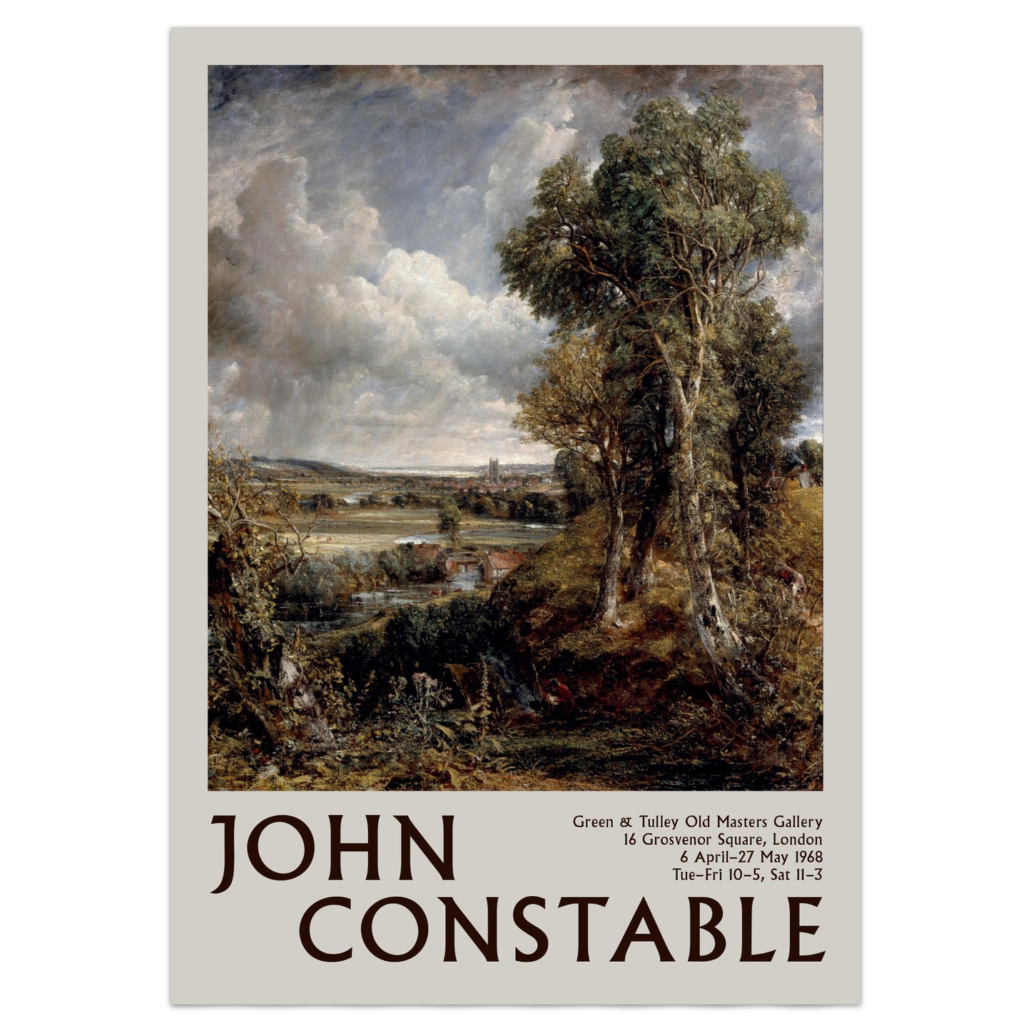 John Constable Exhibition Poster - The Vale of Dedham, 1802