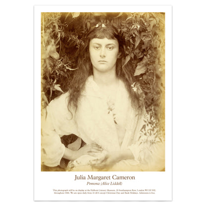 Julia Margaret Cameron Photography Exhibition Poster Print - Portrait of 'Alice In Wonderland' Alice Liddell