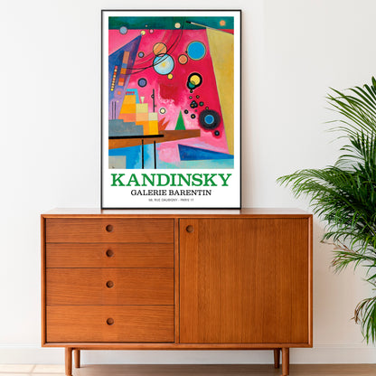 Wassily Kandinsky Exhibition Poster • Schweres Rot, 1924