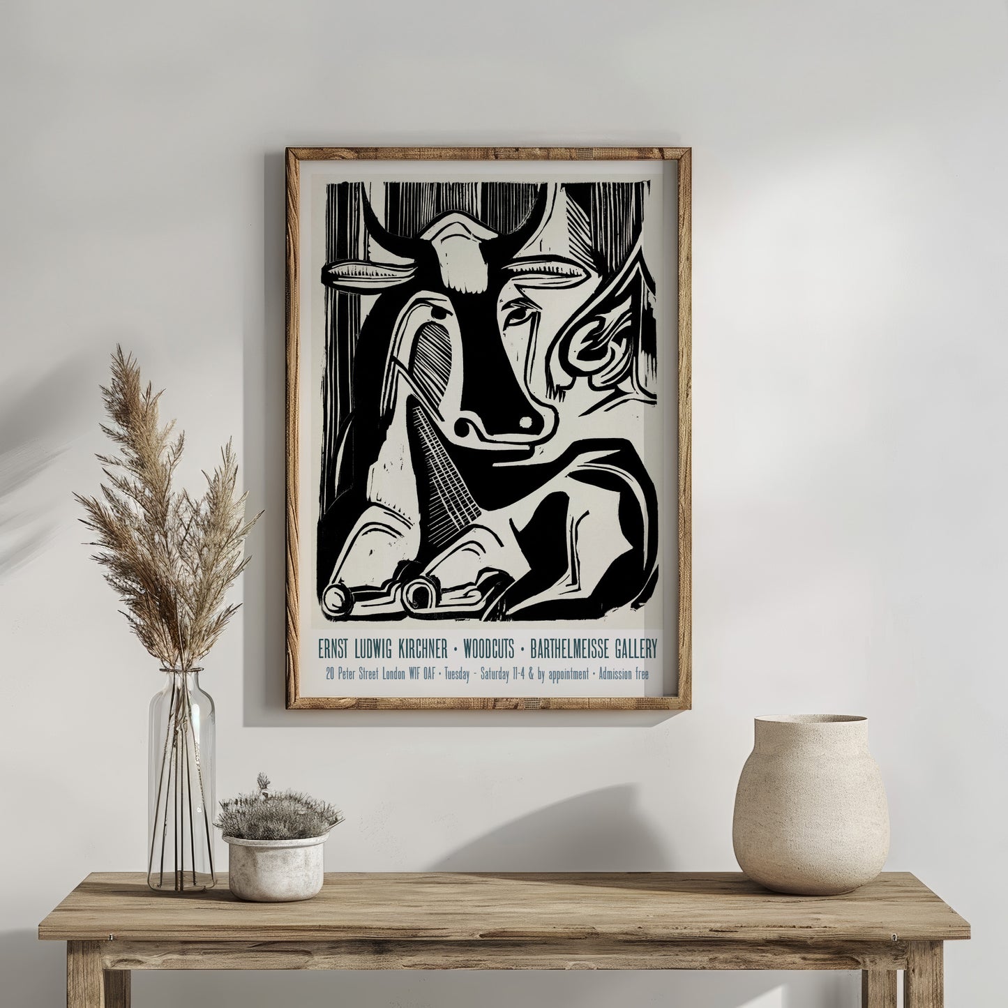 Ernst Ludwig Kirchner Exhibition Poster, The Large Cow Lying Down