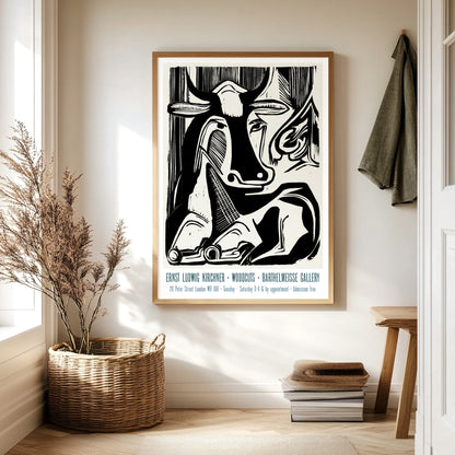 Ernst Ludwig Kirchner Exhibition Poster, The Large Cow Lying Down