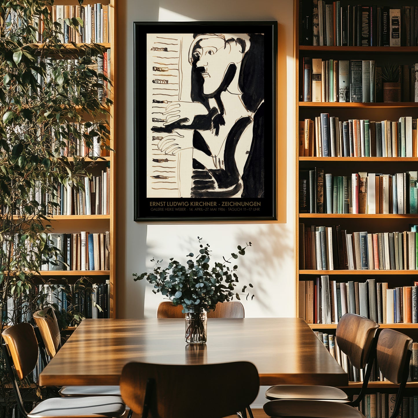 Ernst Ludwig Kirchner Exhibition Poster - The Organ Player (Der Orgelspieler)