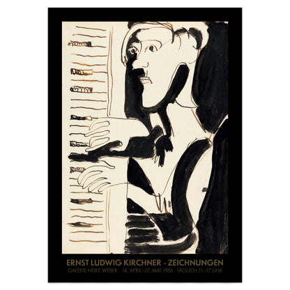 Ernst Ludwig Kirchner Exhibition Poster - The Organ Player (Der Orgelspieler)