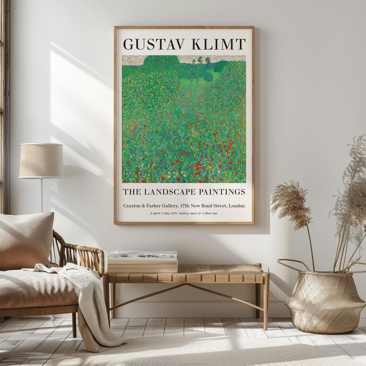 Gustav Klimt A Field Of Poppies Exhibition Poster