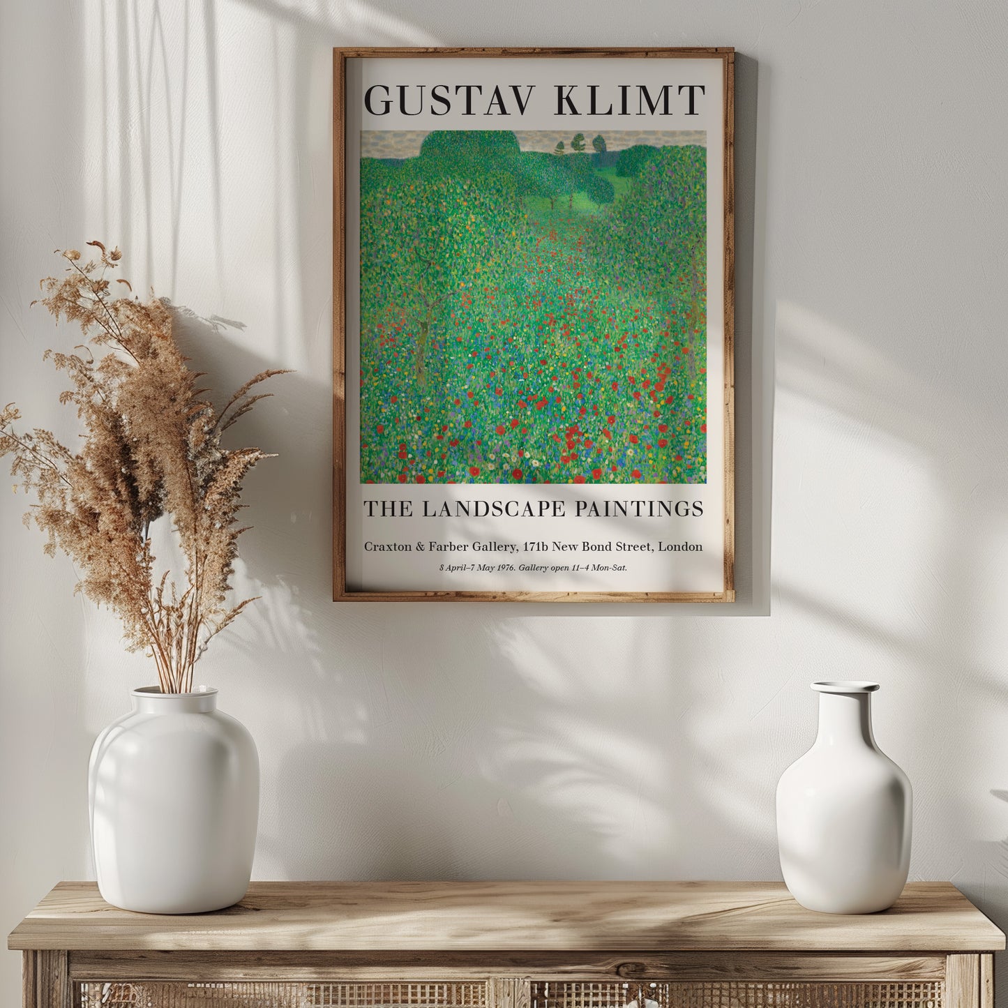 Gustav Klimt A Field Of Poppies Exhibition Poster
