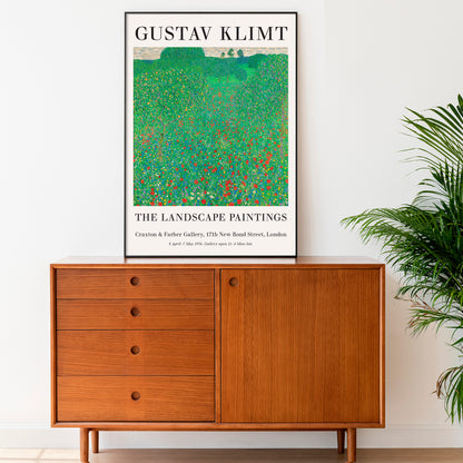 Gustav Klimt A Field Of Poppies Exhibition Poster