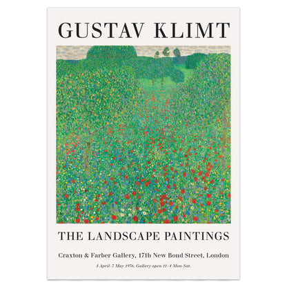 Gustav Klimt A Field Of Poppies Exhibition Poster