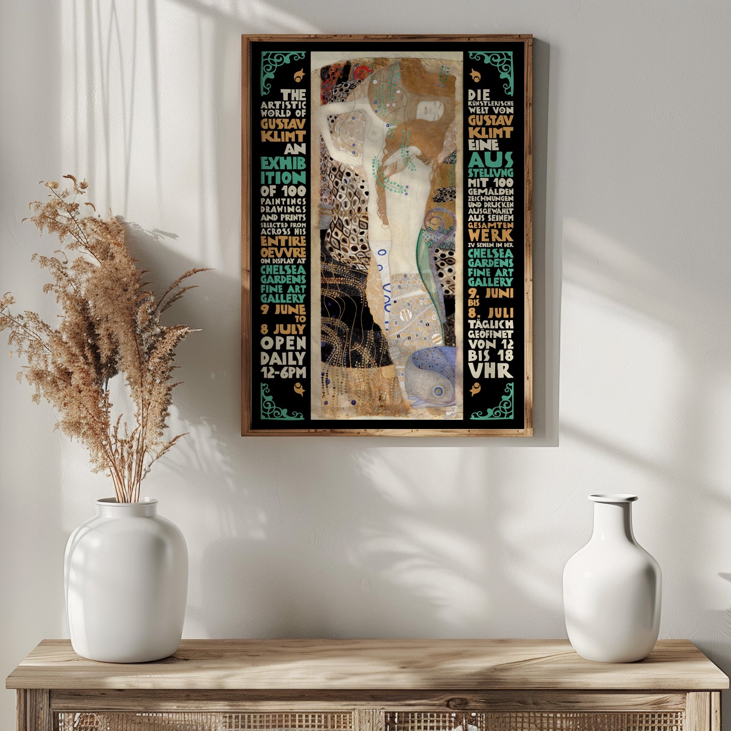 Gustav Klimt Art Exhibition Poster - 'Water Serpents I' (1904)