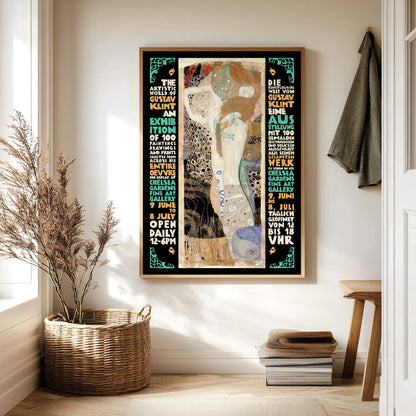 Gustav Klimt Art Exhibition Poster - 'Water Serpents I' (1904)