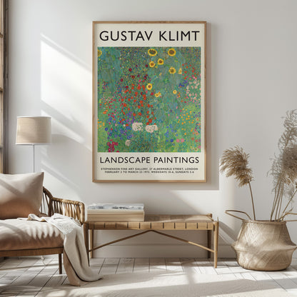 Gustav Klimt Sunflowers Exhibition Poster