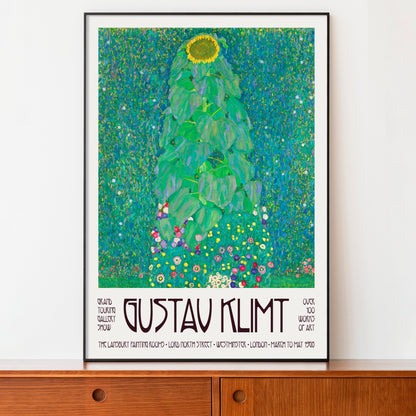 Gustav Klimt Sunflower Exhibition Poster