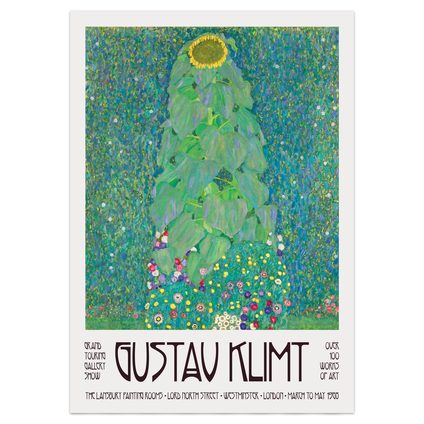 Gustav Klimt Sunflower Exhibition Poster