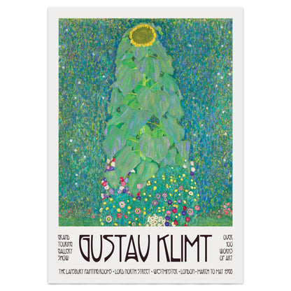 Gustav Klimt Sunflower Exhibition Poster