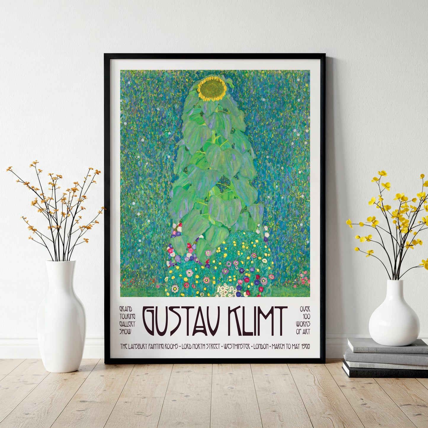 Gustav Klimt Sunflower Exhibition Poster