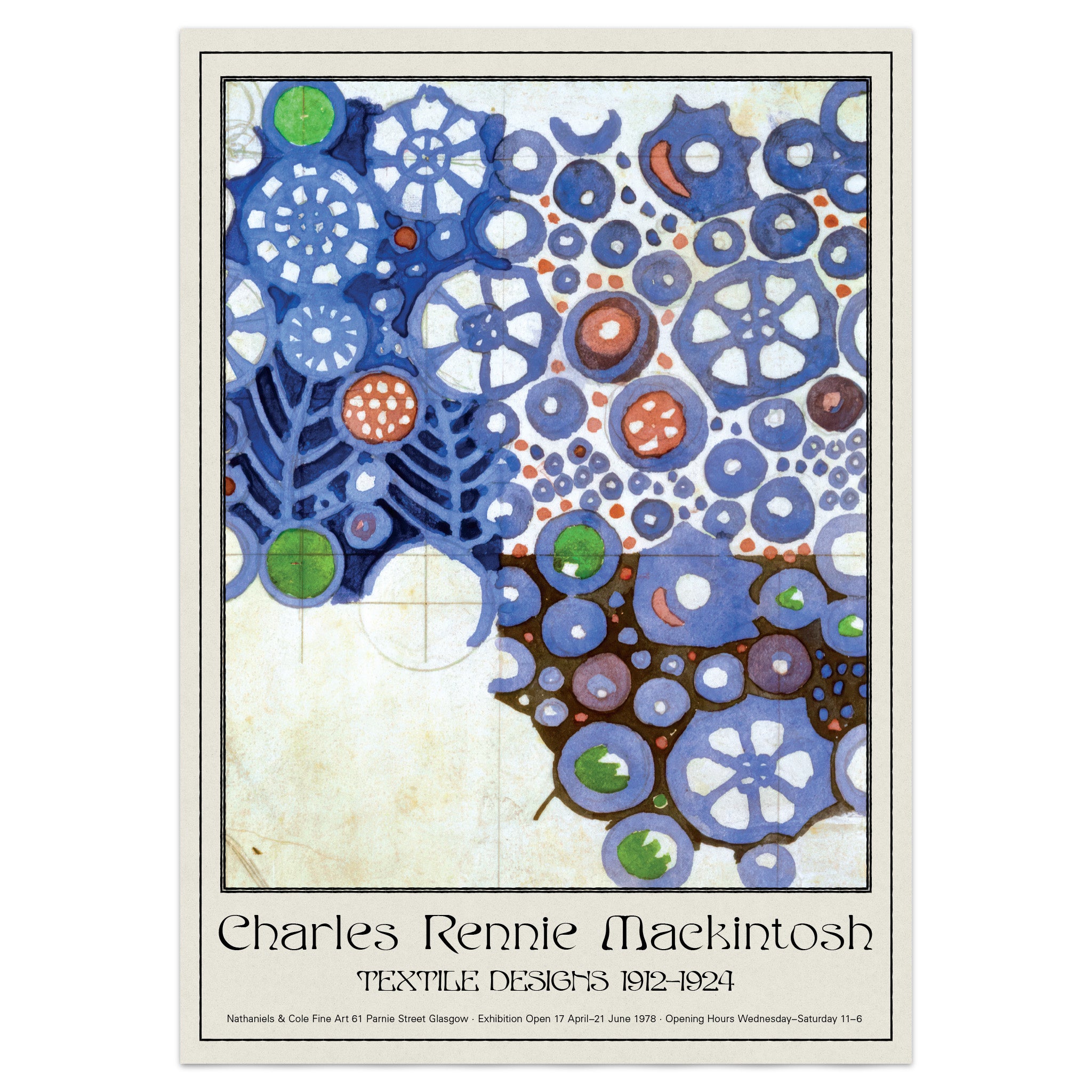 Charles Rennie Mackintosh Art Nouveau Poster – Textile Design 1918