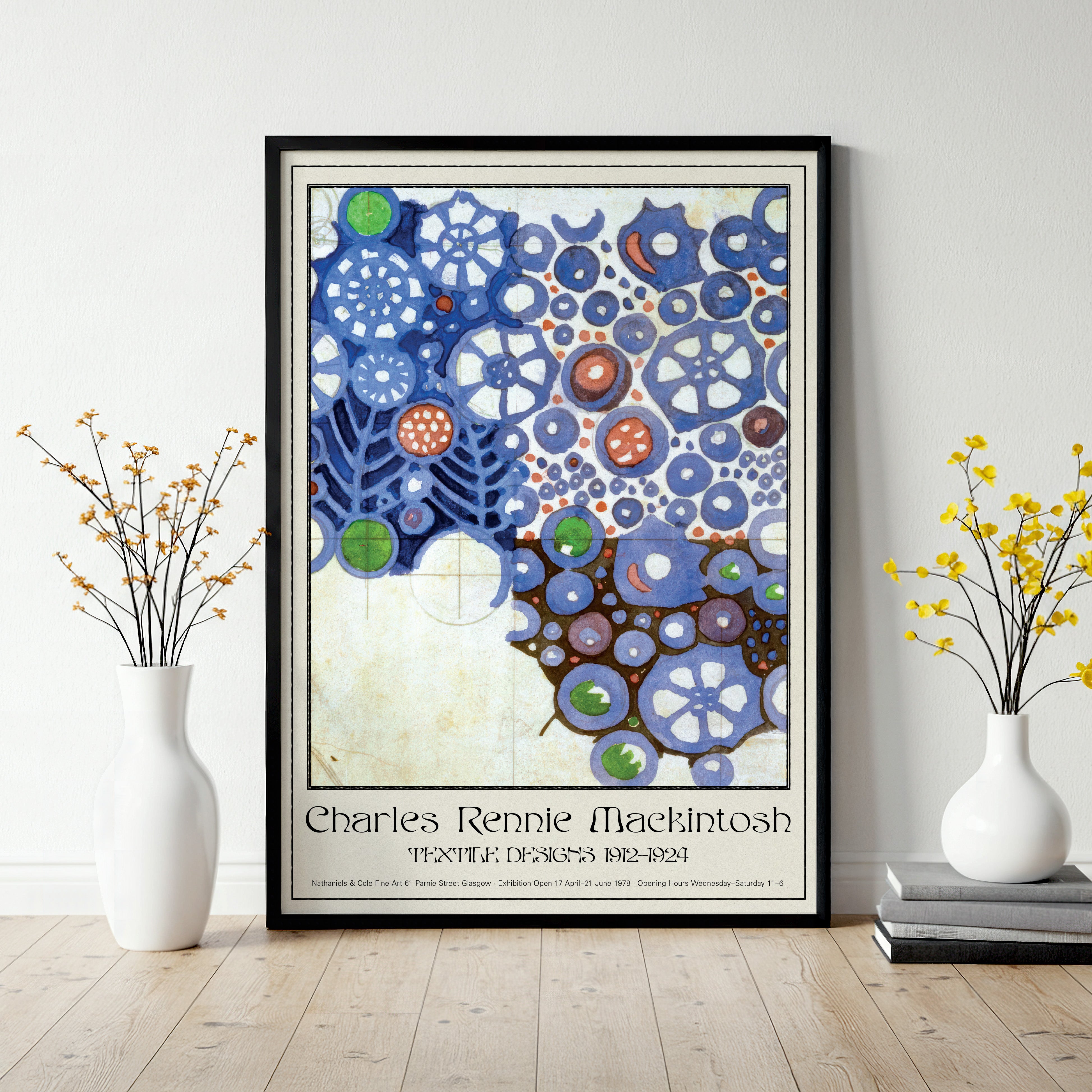 Charles Rennie Mackintosh Art Nouveau Poster – Textile Design 1918