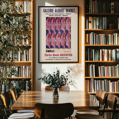 Charles Rennie Mackintosh Exhibition Poster - 'Tulip and Lattice' 1915