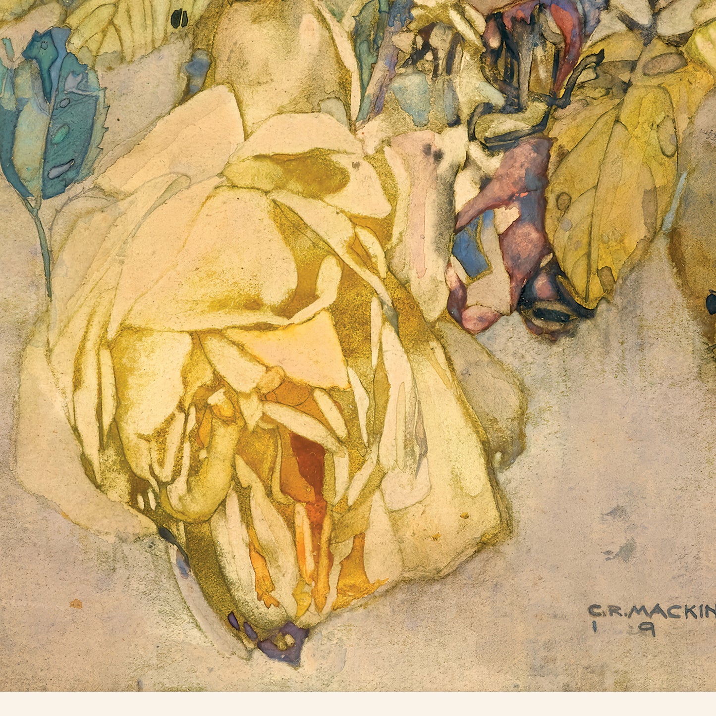 Charles Rennie Mackintosh Exhibition Poster - Winter Rose, 1916