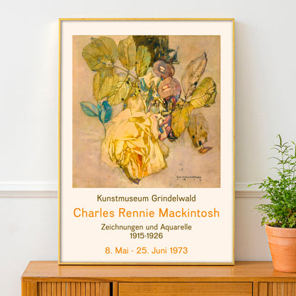 Charles Rennie Mackintosh Exhibition Poster - Winter Rose, 1916