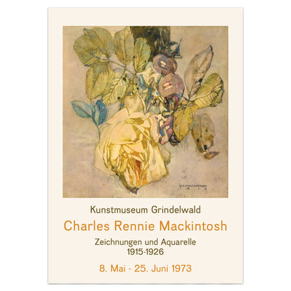 Charles Rennie Mackintosh Exhibition Poster - Winter Rose, 1916