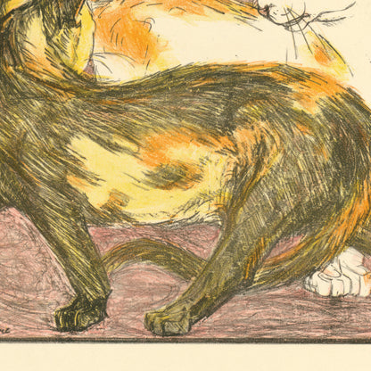 Franz Marc 'Two Cats' 1910 Art Exhibition Poster