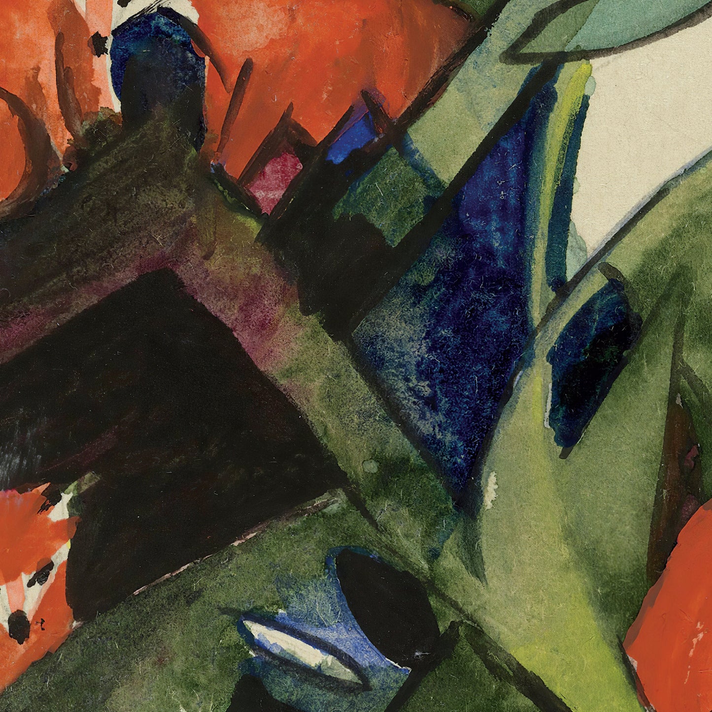 Franz Marc Four Foxes Exhibition Poster Print