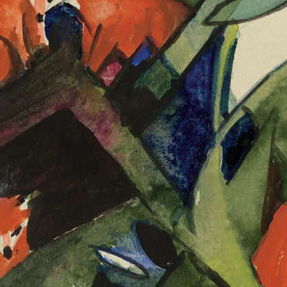 Franz Marc Four Foxes Exhibition Poster Print