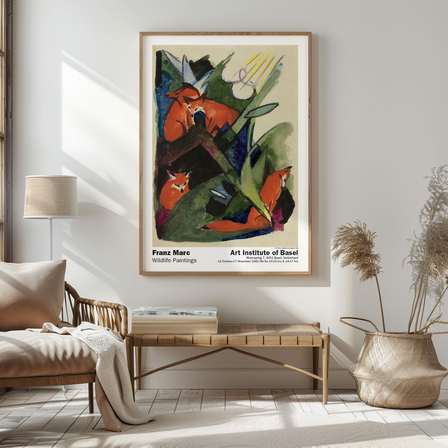 Franz Marc Four Foxes Exhibition Poster Print